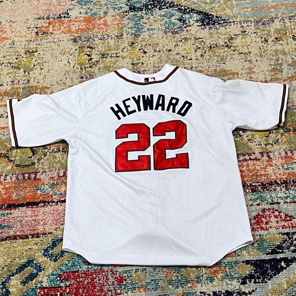 Jason Heyward Atlanta Braves Stitched Majestic Jersey - Picture 2 of 10